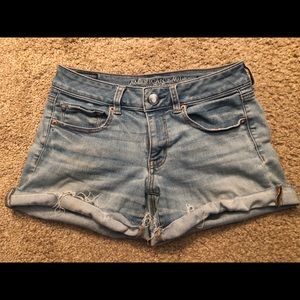 AMERICAN EAGLE MIDI JEAN SHORTS SUPERSUPER STRETCH